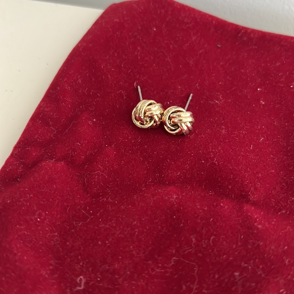 Boutique Gold Coloured Stud Earrings - Picture 9 of 10